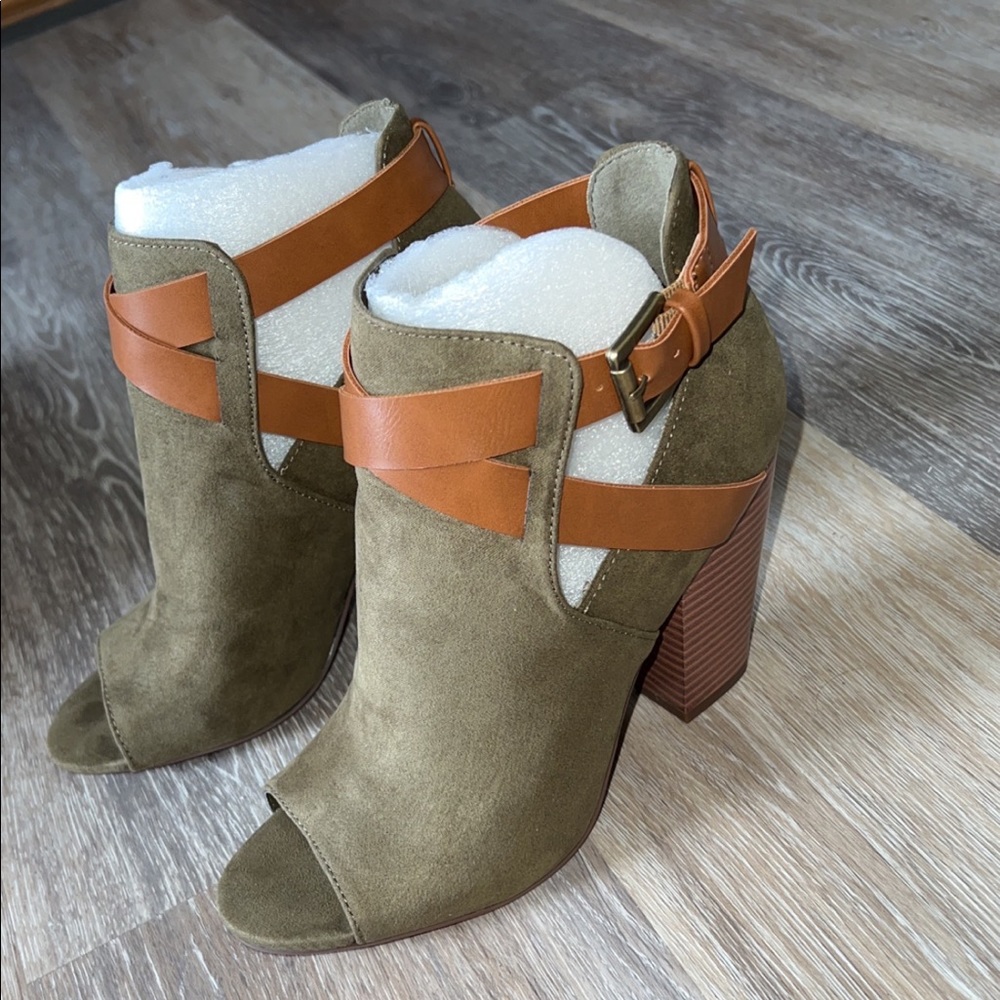 NEW Olive Green Booties